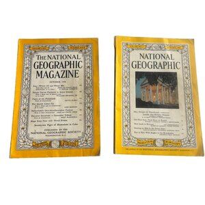 Vintage National Geographic Magazines from October 1958 & January, 1961